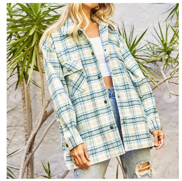 #14 Retro Chic Plaid Jacket With Fur Sherpa Inside - Picture 3 of 6